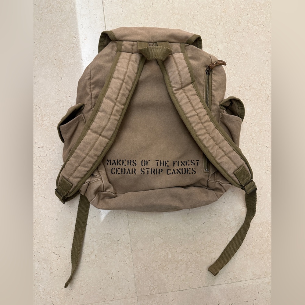 Canada Multi Pockets Backpack Brown Beige - image 2